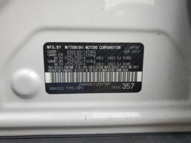 Photo 14 from auction – 2018 MITSUBISHI OUTLANDER with VIN JA4AR3AU7JZ017981