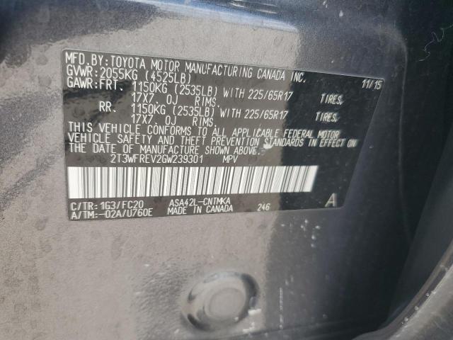 Photo 14 from auction – 2016 TOYOTA RAV4 XLE with VIN 2T3WFREV2GW239301