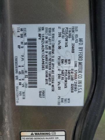 Photo 14 from auction – 2003 FORD EXPLORER with VIN 1FMZU62K13ZA98383
