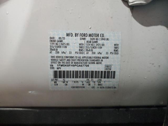 Photo 14 from auction – 2023 FORD EXPLORER L with VIN 1FMSK8FH9PGA67708
