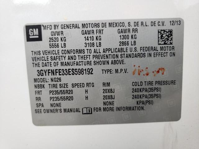 Photo 14 from auction – 2014 CADILLAC SRX PERFOR with VIN 3GYFNFE33ES598192