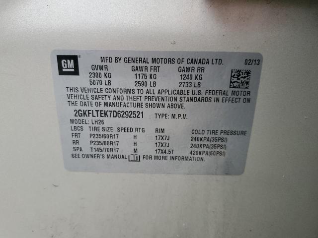 Photo 14 from auction – 2013 GMC TERRAIN SL with VIN 2GKFLTEK7D6292521