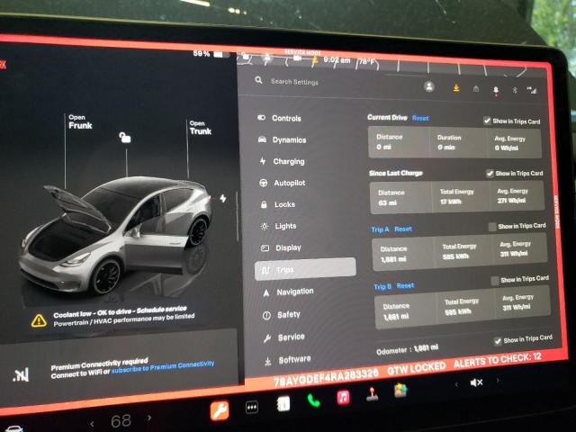 Photo 9 from auction – 2024 TESLA MODEL Y with VIN 7SAYGDEF4RA283326