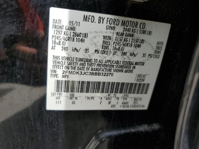 Photo 14 from auction – 2011 FORD EDGE SEL with VIN 2FMDK3JC3BBB32270
