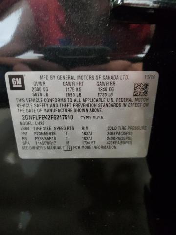 Photo 14 from auction – 2015 CHEVROLET EQUINOX LT with VIN 2GNFLFEK2F6217510