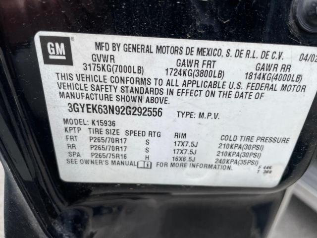 Photo 10 from auction – 2002 CADILLAC ESCALADE E with VIN 3GYEK63N92G292556