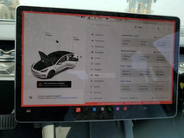 Photo 9 from auction – 2021 TESLA MODEL 3 with VIN 5YJ3E1EB2MF053031