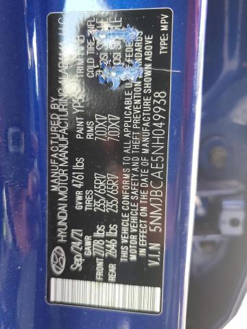 Photo 14 from auction – 2022 HYUNDAI TUCSON with VIN 5NMJBCAE5NH049938