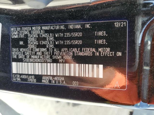 Photo 14 from auction – 2022 TOYOTA HIGHLANDER with VIN 5TDEBRCH0NS077980