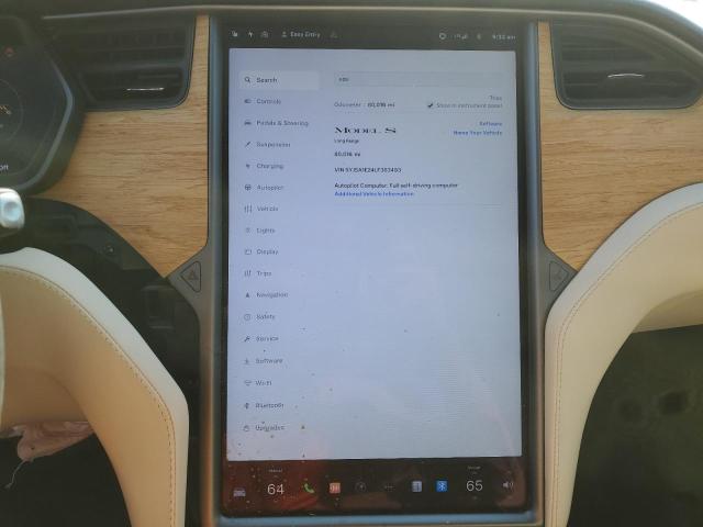 Photo 9 from auction – 2020 TESLA MODEL S with VIN 5YJSA1E24LF363493