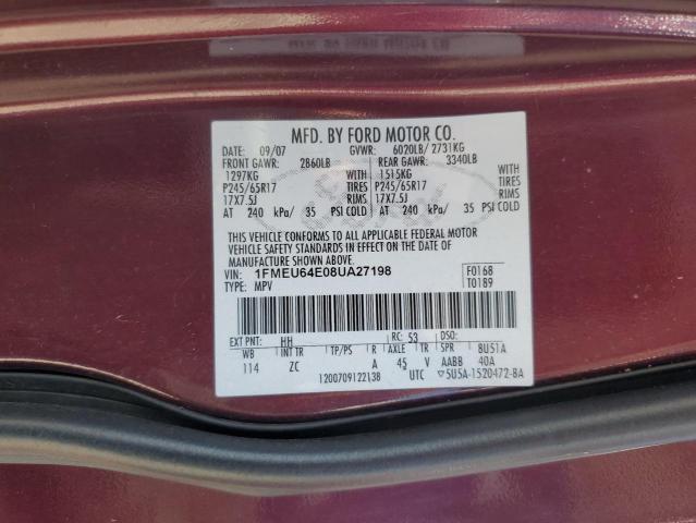 Photo 14 from auction – 2008 FORD EXPLORER E with VIN 1FMEU64E08UA27198