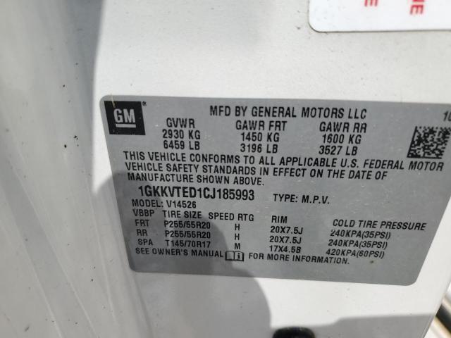 Photo 14 from auction – 2012 GMC ACADIA DEN with VIN 1GKKVTED1CJ185993