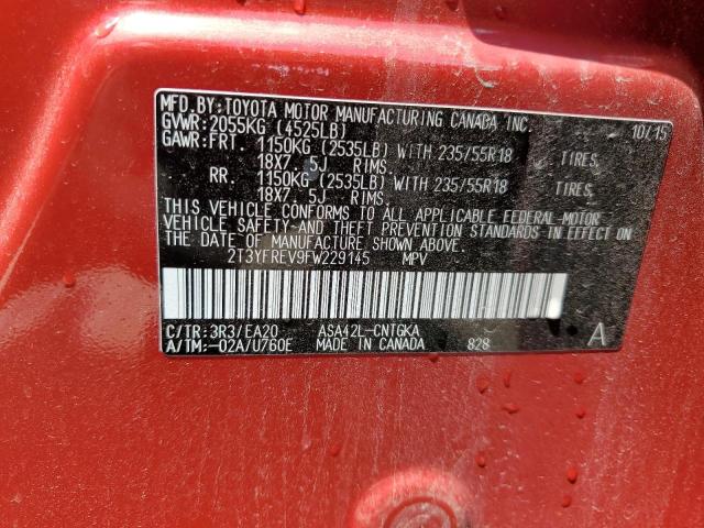Photo 14 from auction – 2015 TOYOTA RAV4 LIMIT with VIN 2T3YFREV9FW229145