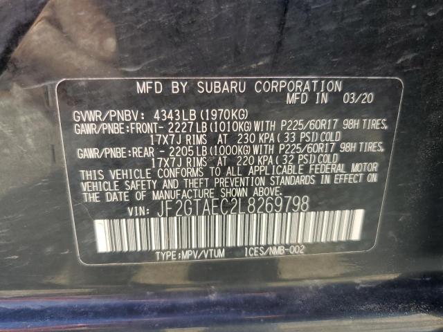 Photo 14 from auction – 2020 SUBARU CROSSTREK with VIN JF2GTAEC2L8269798