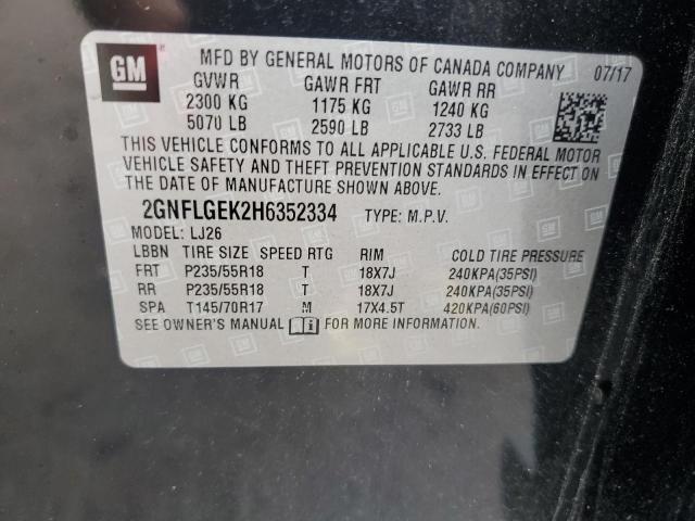 Photo 14 from auction – 2017 CHEVROLET EQUINOX PR with VIN 2GNFLGEK2H6352334