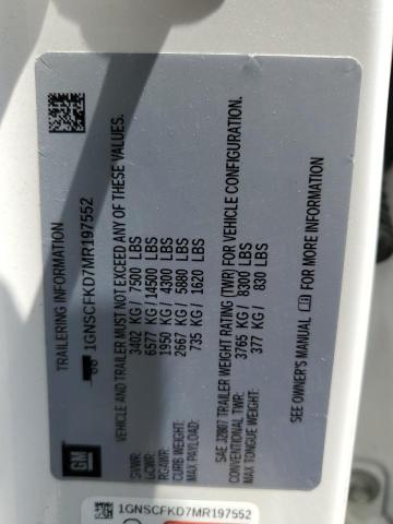 Photo 14 from auction – 2021 CHEVROLET SUBURBAN C with VIN 1GNSCFKD7MR197552