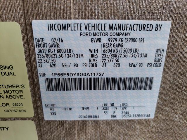 Photo 10 from auction – 2017 WINNEBAGO MOTORHOME with VIN 1F66F5DY9G0A11727