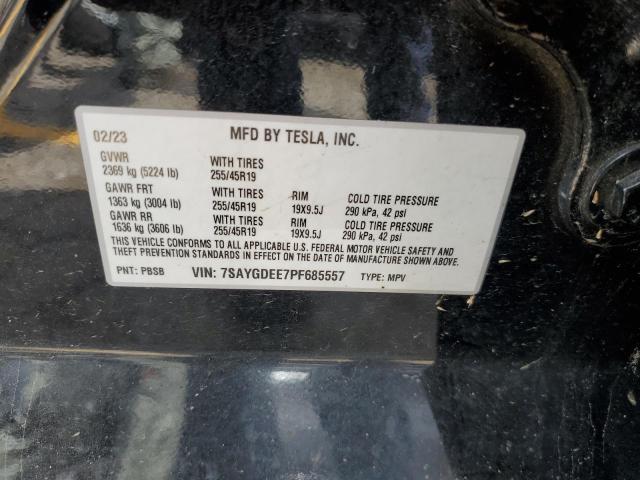 Photo 14 from auction – 2023 TESLA MODEL Y with VIN 7SAYGDEE7PF685557