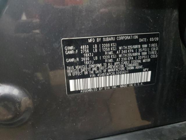 Photo 14 from auction – 2020 SUBARU OUTBACK TO with VIN 4S4BTAPC8L3205621