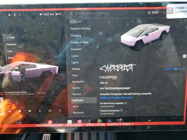 Photo 9 from auction – 2024 TESLA CYBERTRUCK with VIN 7G2CEHEE8RA016487