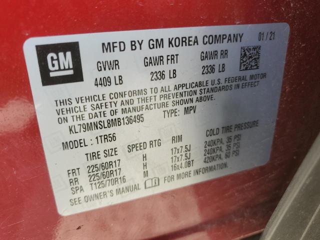 Photo 14 from auction – 2021 CHEVROLET TRAILBLAZE with VIN KL79MNSL8MB136495