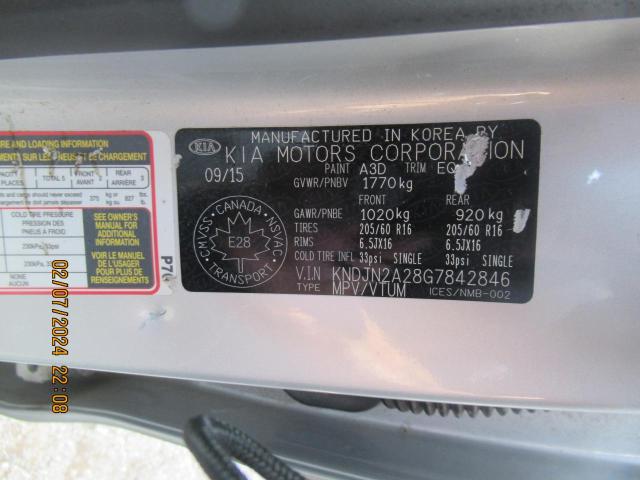 Photo 10 from auction – 2016 KIA SOUL with VIN KNDJN2A28G7842846