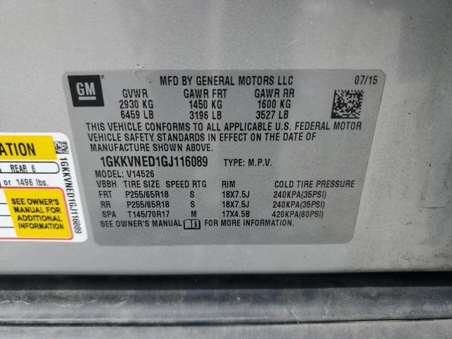 Photo 14 from auction – 2016 GMC ACADIA SLE with VIN 1GKKVNED1GJ116089