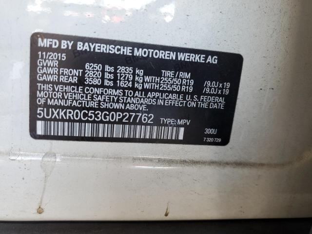 Photo 14 from auction – 2016 BMW X5 XDRIVE3 with VIN 5UXKR0C53G0P27762