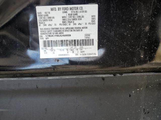 Photo 14 from auction – 2018 FORD EXPLORER L with VIN 1FM5K7F89JGA89559