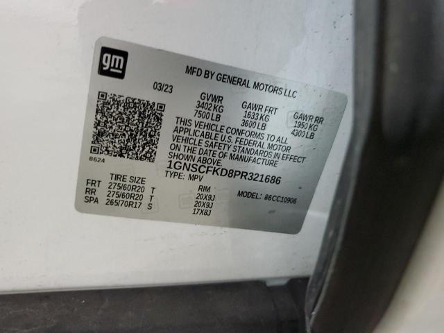 Photo 14 from auction – 2023 CHEVROLET SUBURBAN C with VIN 1GNSCFKD8PR321686