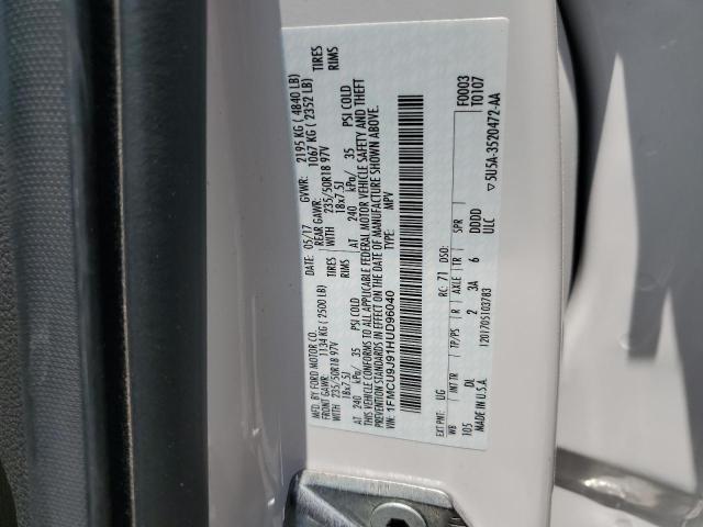 Photo 14 from auction – 2017 FORD ESCAPE TIT with VIN 1FMCU9J91HUD96040