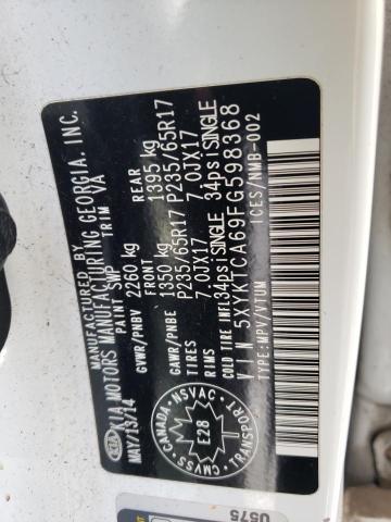 Photo 14 from auction – 2015 KIA SORENTO LX with VIN 5XYKTCA69FG598368