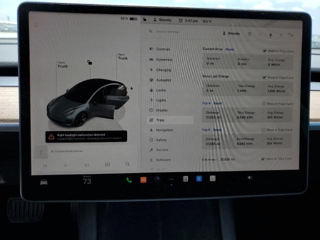 Photo 9 from auction – 2022 TESLA MODEL 3 with VIN 5YJ3E1EB0NF250927