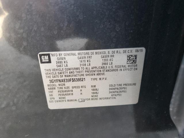 Photo 14 from auction – 2015 CADILLAC SRX with VIN 3GYFNAE39FS638621