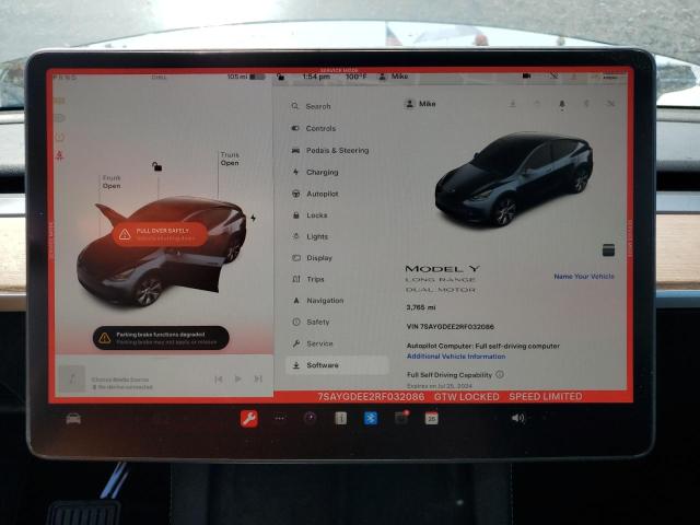Photo 9 from auction – 2024 TESLA MODEL Y with VIN 7SAYGDEE2RF032086