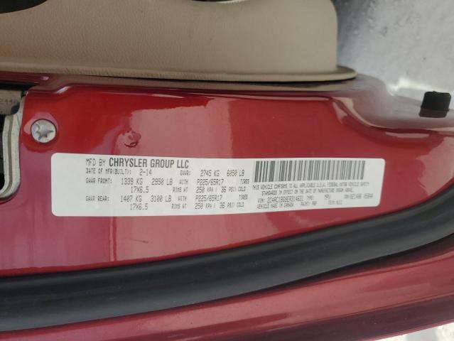 Photo 14 from auction – 2014 CHRYSLER TOWN & COU with VIN 2C4RC1BG9ER314631