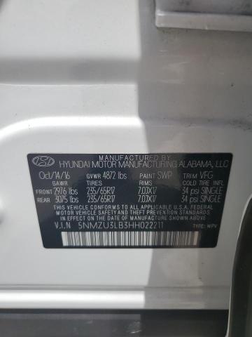Photo 14 from auction – 2017 HYUNDAI SANTA FE S with VIN 5NMZU3LB3HH022211