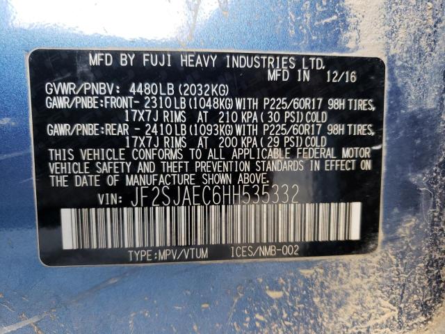 Photo 14 from auction – 2017 SUBARU FORESTER 2 with VIN JF2SJAEC6HH535332