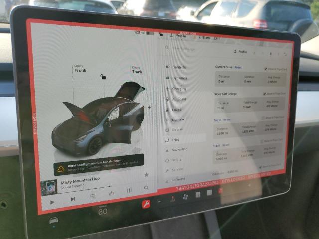 Photo 9 from auction – 2024 TESLA MODEL Y with VIN 7SAYGDEE3RA233282