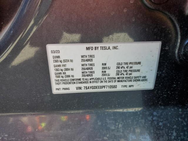 Photo 14 from auction – 2023 TESLA MODEL Y with VIN 7SAYGDEE8PF710580