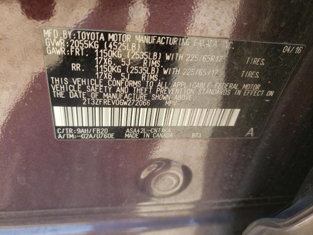 Photo 14 from auction – 2016 TOYOTA RAV4 LE with VIN 2T3ZFREV0GW272066