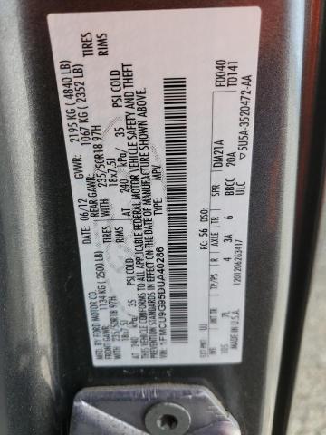Photo 14 from auction – 2013 FORD ESCAPE SE with VIN 1FMCU9G95DUA40286