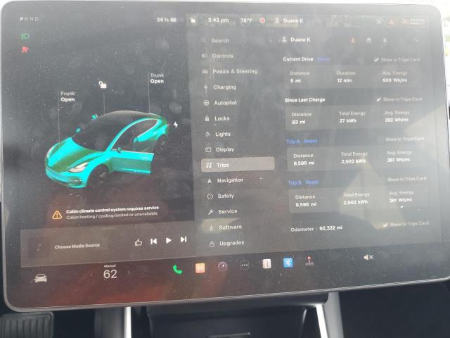 Photo 9 from auction – 2018 TESLA MODEL 3 with VIN 5YJ3E1EA9JF022040
