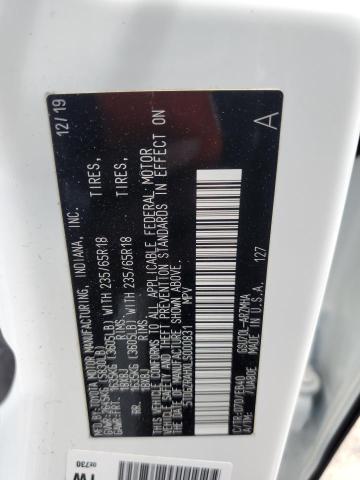 Photo 14 from auction – 2020 TOYOTA HIGHLANDER with VIN 5TDGZRAHXLS000831