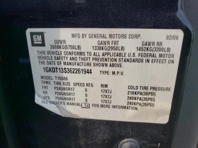 Photo 14 from auction – 2006 GMC ENVOY with VIN 1GKDT13S362261944