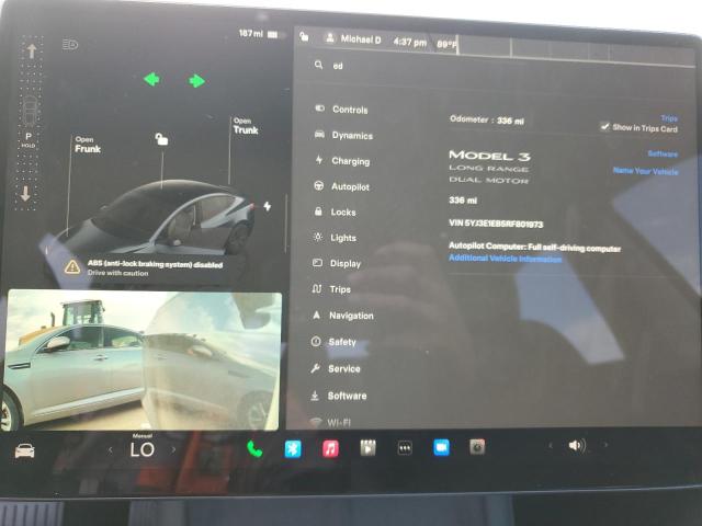 Photo 9 from auction – 2024 TESLA MODEL 3 with VIN 5YJ3E1EB5RF801973