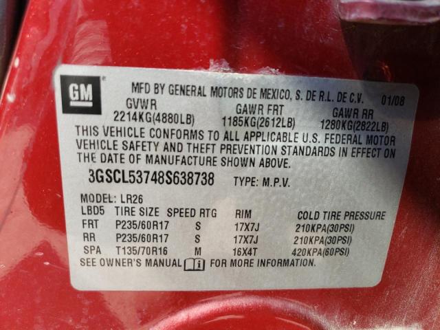 Photo 14 from auction – 2008 SATURN VUE XR with VIN 3GSCL53748S638738
