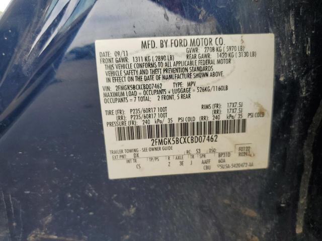 Photo 14 from auction – 2012 FORD FLEX SE with VIN 2FMGK5BCXCBD07462
