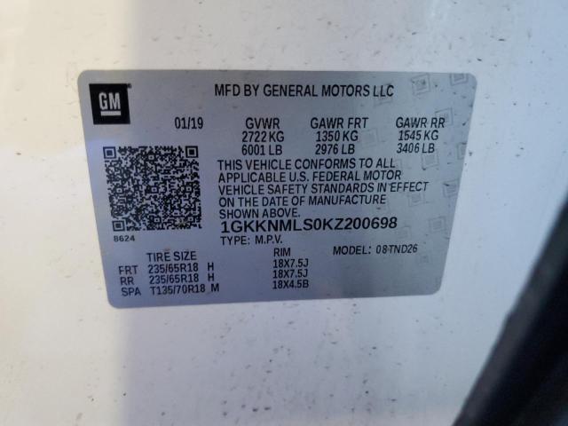 Photo 14 from auction – 2019 GMC ACADIA SLT with VIN 1GKKNMLS0KZ200698