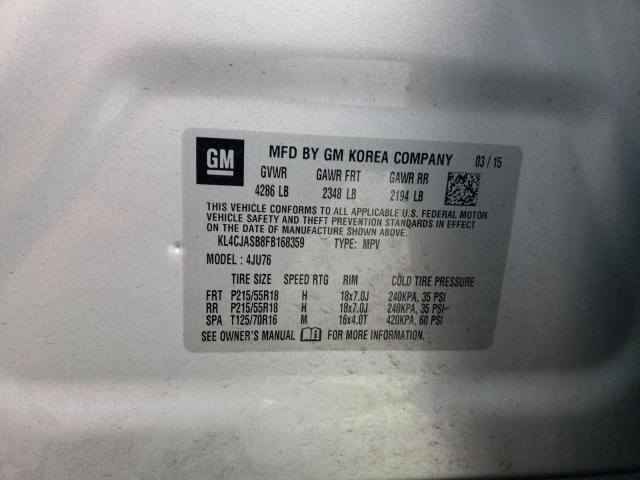 Photo 14 from auction – 2015 BUICK ENCORE with VIN KL4CJASB8FB168359